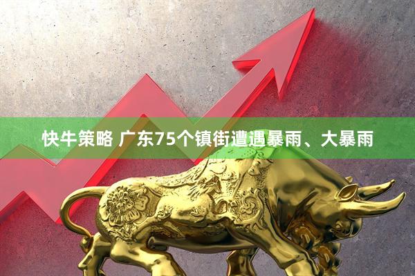 快牛策略 广东75个镇街遭遇暴雨、大暴雨